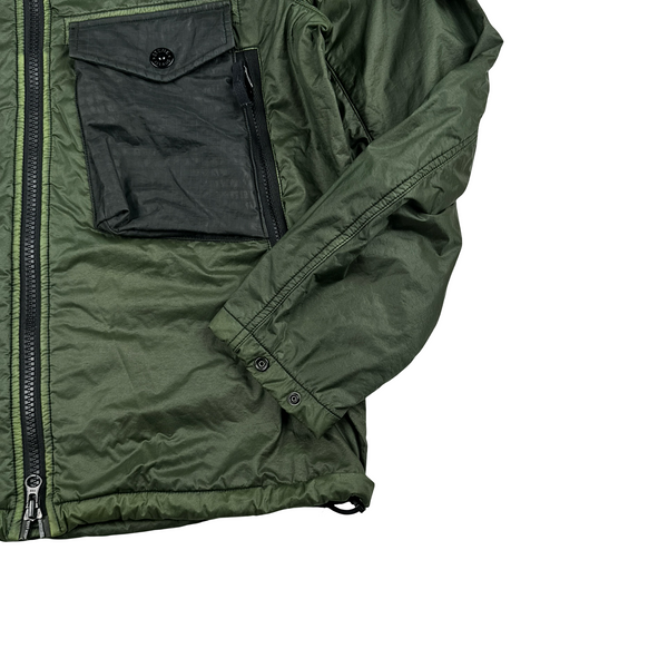 Stone Island 2020 Green Lamy Flock Velour Lining Jacket - Large