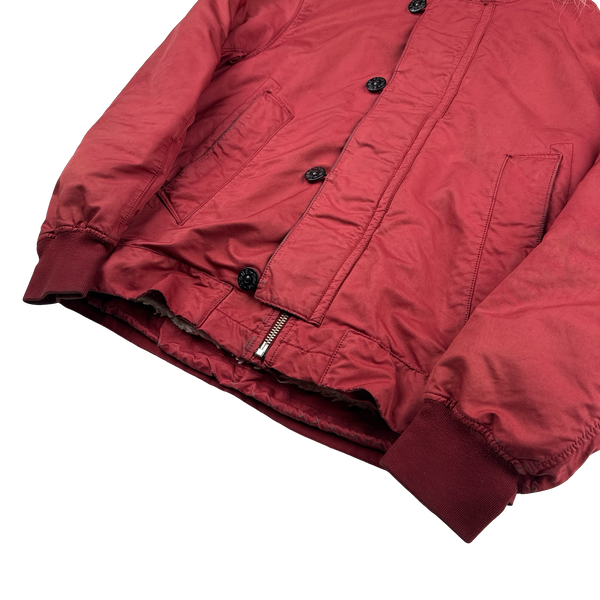 Stone Island 2015 Silver Sherling Liner Fur Hood David TC Jacket - Medium