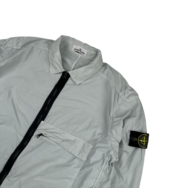 Stone Island 2022 Icy Blue Naslan Light Zipped Overshirt - XXL