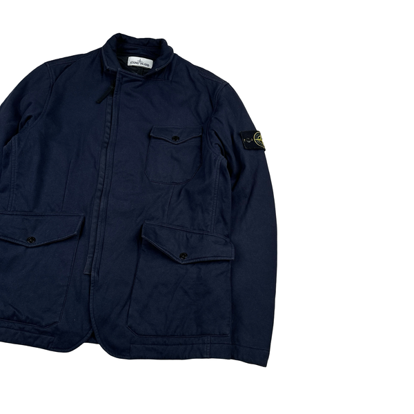 Stone Island 2016 Navy Quilted Multi Pocket Overshirt Jacket - Large