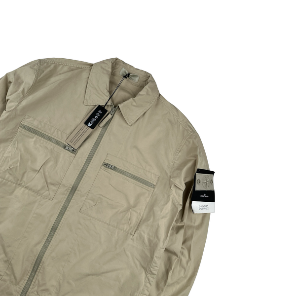 Stone Island 2024 Beige O-Ventile Ghost Zipped Overshirt - XL