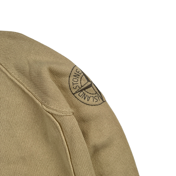 Stone Island 2019 Tan Wool Embroidered Arm Compass Crewneck Knit - XL