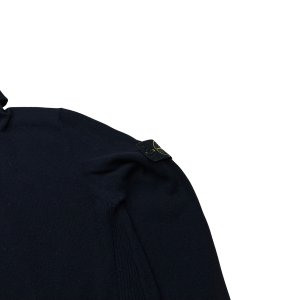 Stone Island 2015 Navy Blue Knit Roll Neck Jumper - XL