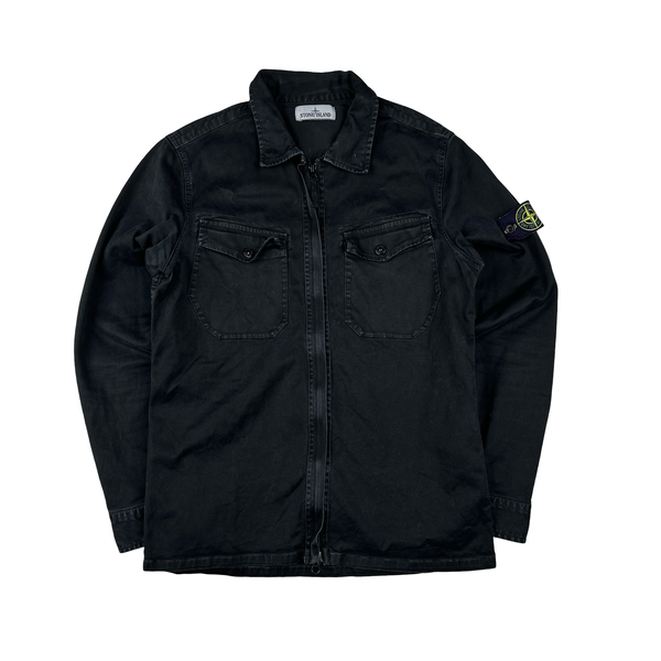 Stone Island 2016 Black Thick Cotton Overshirt - Medium