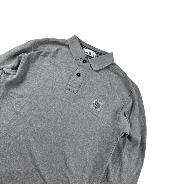 Stone Island 2016 Grey Longsleeve Cotton Polo - Small