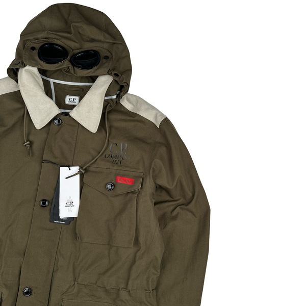 CP Company Khaki Ventile La Mille Goggle Jacket - XL