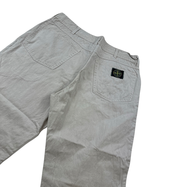 Stone Island 90's Vintage White Jeans - 30"