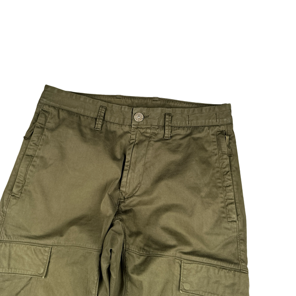 Stone Island 2021 Khaki Ghost Regular Fit Cargo Trousers - 30"