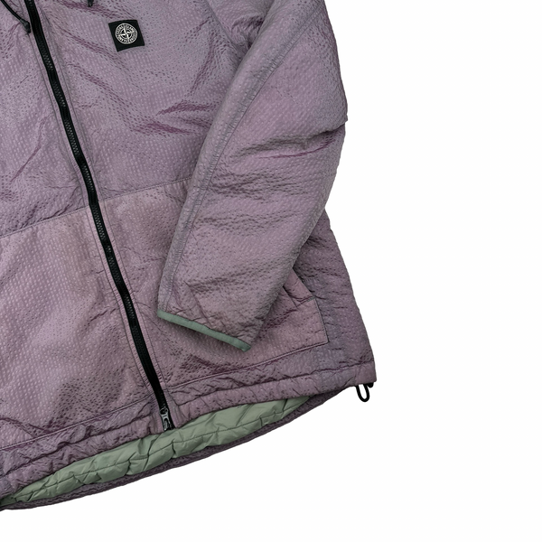 Stone Island Purple Green Lined Poly Colour Frame Weft Primaloft TC Jacket - XL