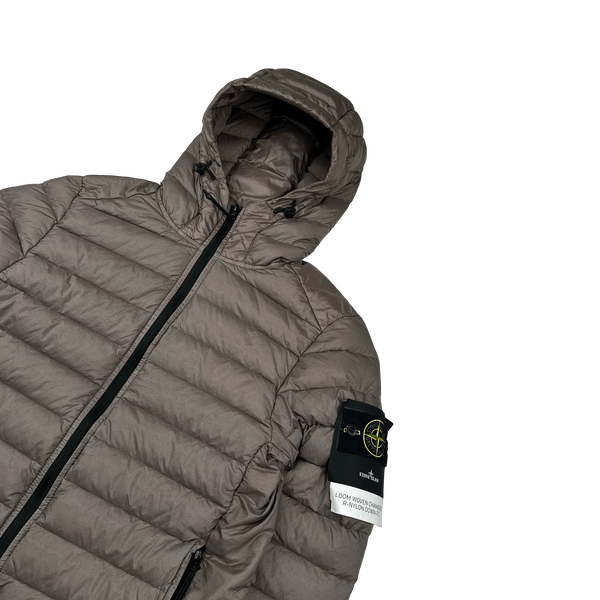 Stone Island 2024 Brown R Nylon Loom Woven Down Puffer Jacket - Small