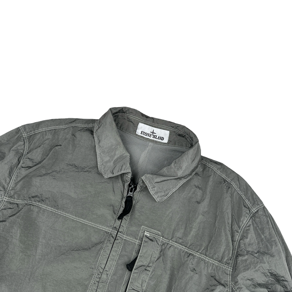 Stone Island 2024 Silver Nylon Metal Overshirt - Medium