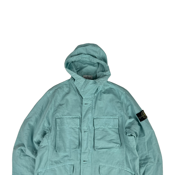 Stone Island 2022 Tela Cotone Lino Flammato TC Jacket - Large