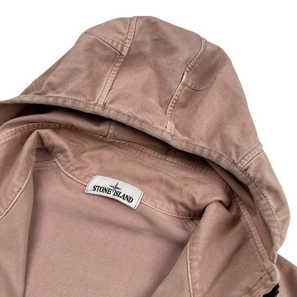 Stone Island 2016 Salmon Thick Cotton Hooded Overshirt - XL