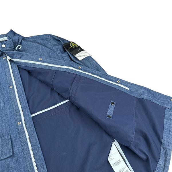 Stone Island 2021 Mac Chambray 3L Trench Coat - Large