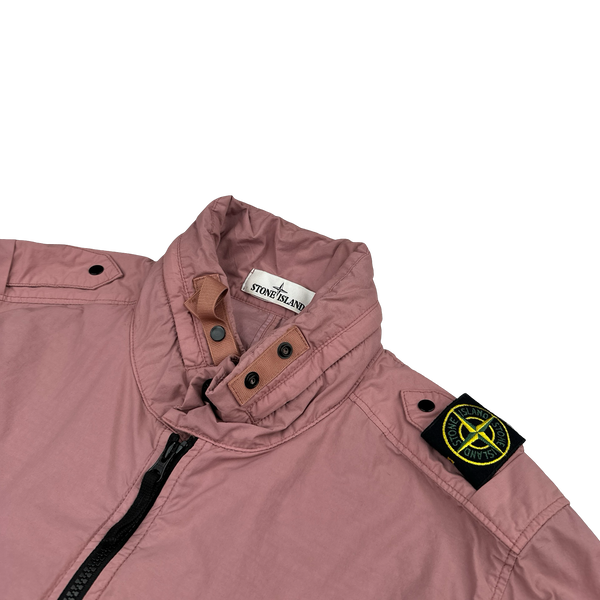 Stone Island 2022 Pink Naslan Light Watro Shoulder Badge Jacket - Large