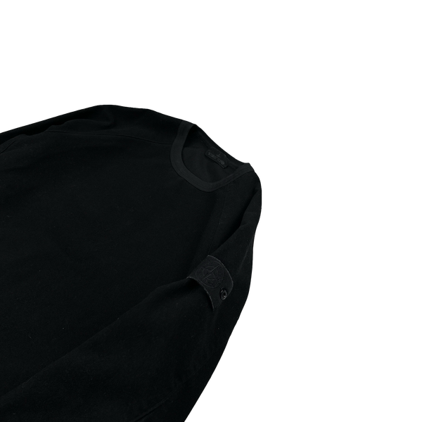 Stone Island 2021 Black Moleskin Ghost Piece Pullover Jumper - Medium