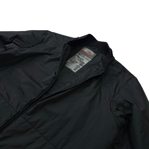 Prada Black Nylon Down Padded Bomber Jacket - 3XL