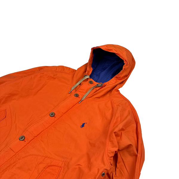 Ralph Lauren Orange Nylon Buttoned Jacket - XL