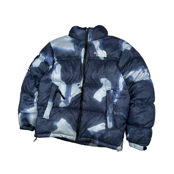 North Face X Supreme 700 FW/2021 Bleached Denim Down Filled Puffer Jacket - Medium