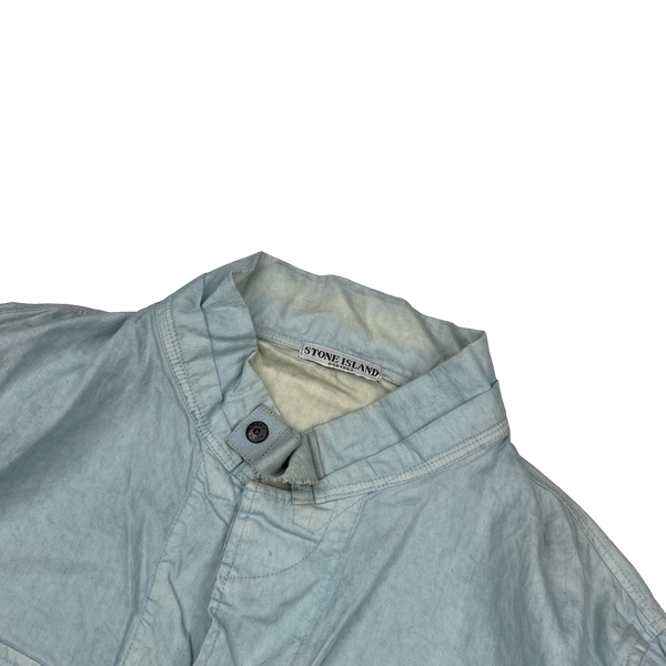 Stone Island 2005 Vintage Blue Lino Flax Jacket - XXL