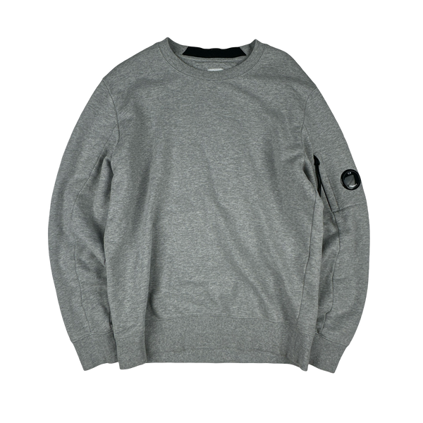 CP Company Grey Cotton Lens Viewer Crewneck - Medium