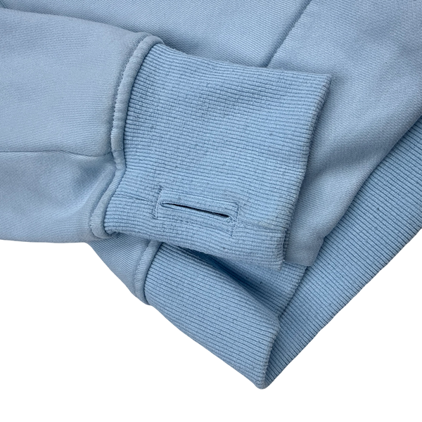 CP Company Baby Blue Cotton Goggle Zipped Hoodie - Medium