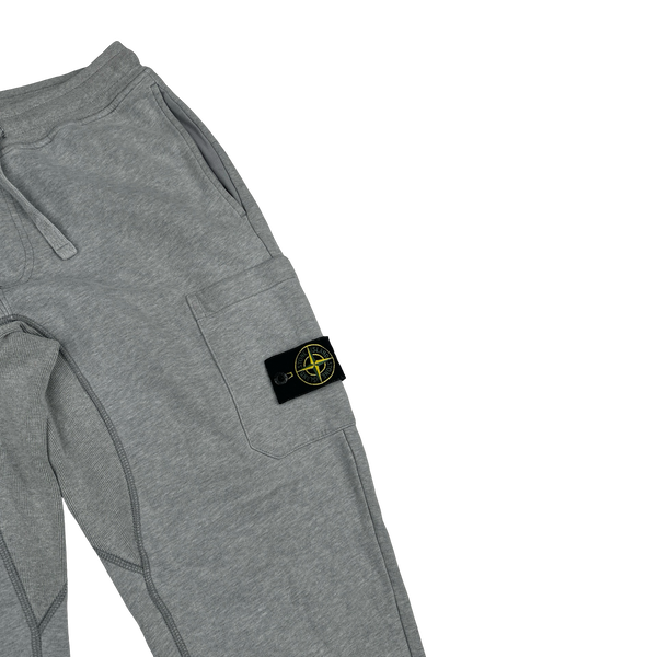 Stone Island Grey Cotton Jogging Bottoms - Medium