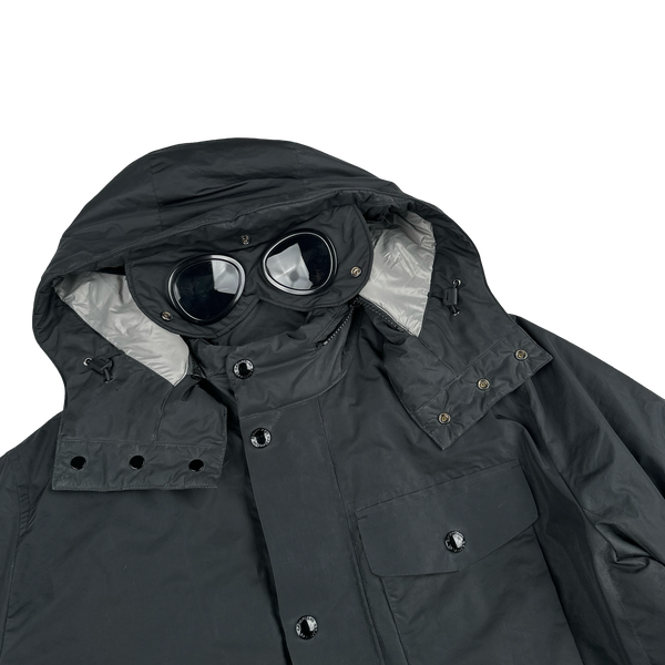 CP Company Black Micro M Down Filled Goggle Jacket - XXL