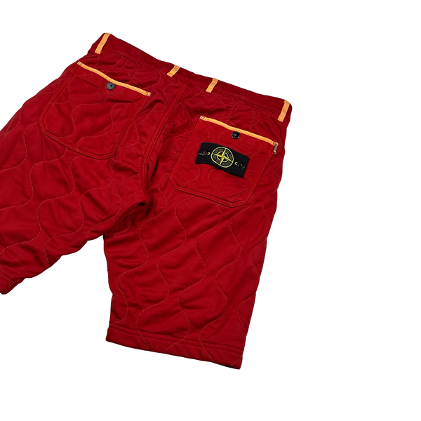 Stone Island 2013 Red Quilted RE-T Shorts - 30"