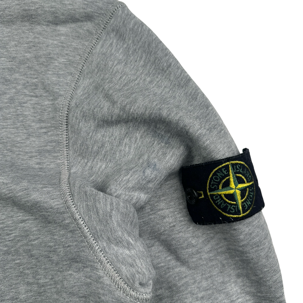 Stone Island Light Grey 2022 Zipped Hoodie - Large