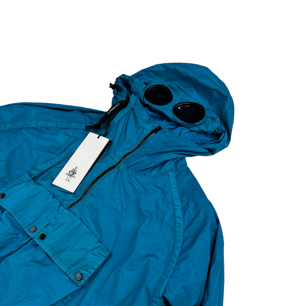 CP Company Blue Nyfoil Goggle Jacket - Medium