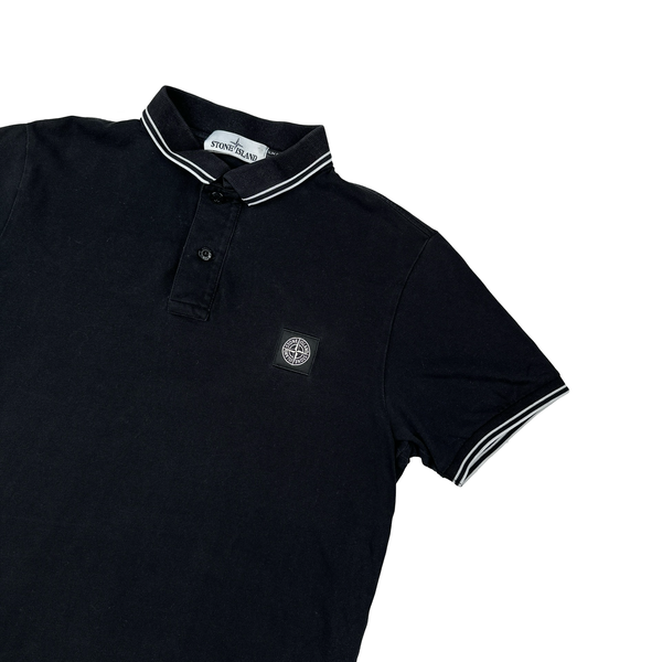 Stone Island 2018 Black Short Sleeve Polo Shirt - Large