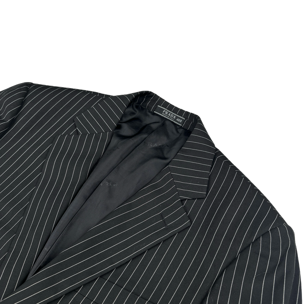 Prada Pinstripe Blazer Trousers Suit Set - Medium