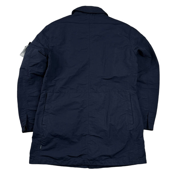 Stone Island 2018 Shadow Project Navy Naslan Collared Trench Coat - Medium