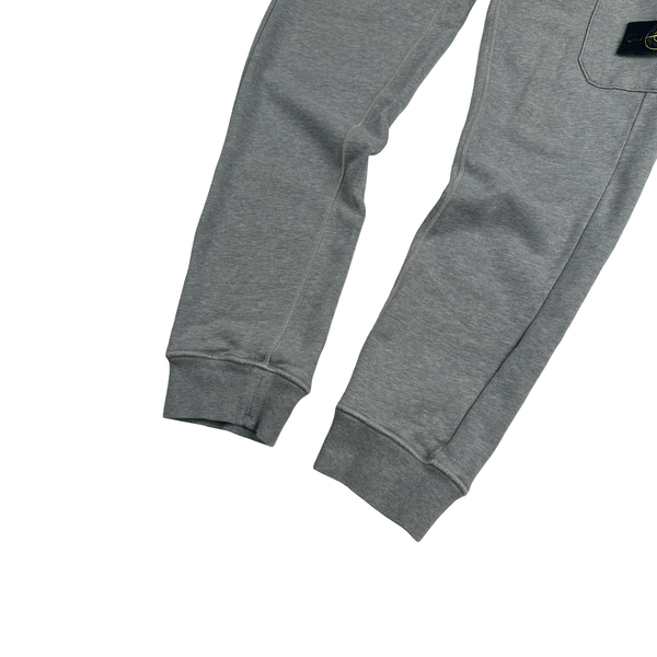 Stone Island 2021 Grey Tracksuit Bottoms - Small