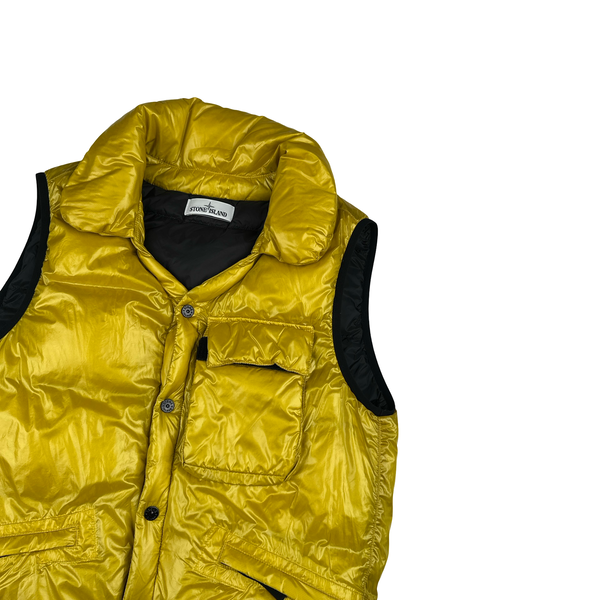 Stone Island 2018 Yellow Pertex Quantum Down Filled Gilet Jacket - Large