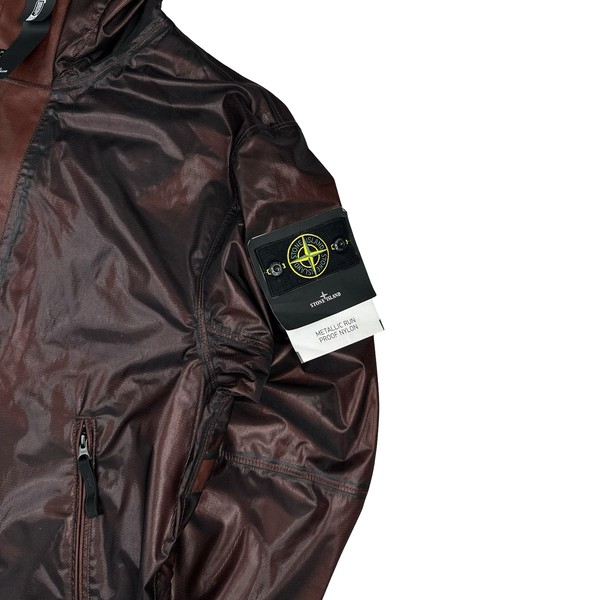 Stone Island 2024 Rust Metallic Run Proof Nylon Hooded Jacket - Large