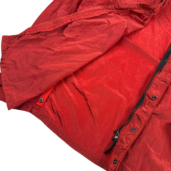 Stone Island Red Nylon Metal Shimmer Overshirt - XL
