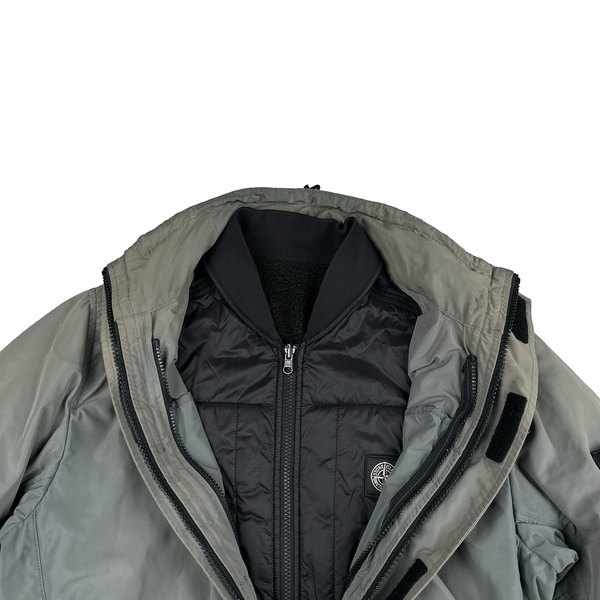 Stone Island 2017 Grey Micro Reps 2 In 1 Jacket - Small