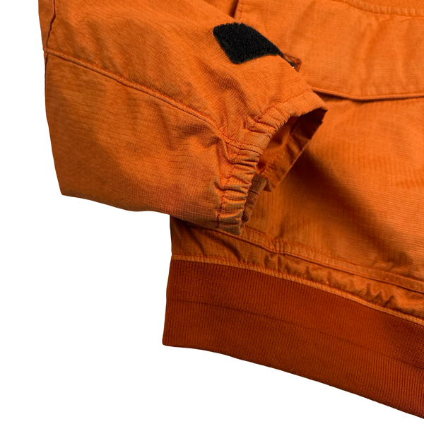 Stone Island 2019 Orange Reflective Weave Ripstop TC Jacket - Large