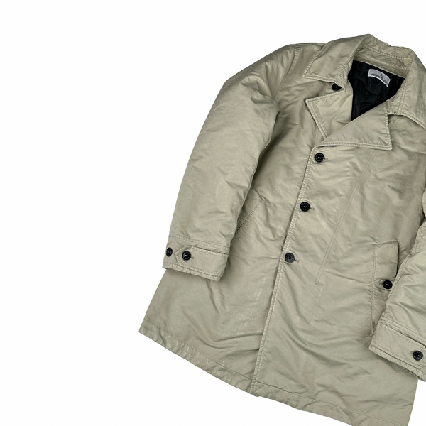 Stone Island 2022 Beige David TC Primaloft Lined Trench Coat Jacket - Large