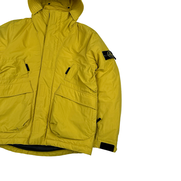 Stone Island 2018 Yellow Micro Reps Primaloft Lined Jacket - Small