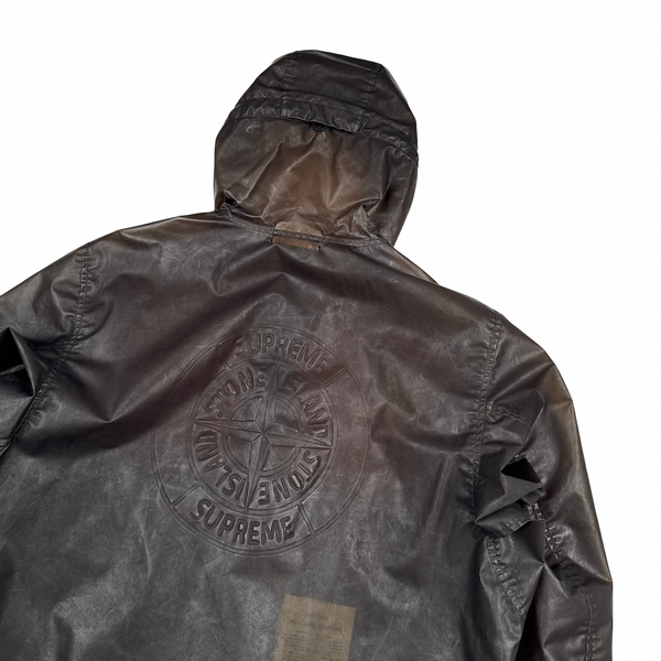Stone Island Supreme Brown Poly Cover Composite Pullover Jacket - XL