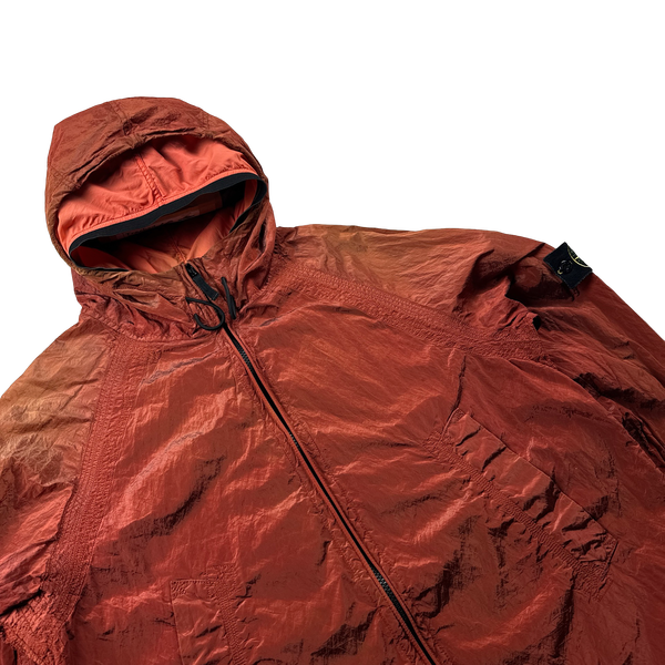 Stone Island 2006 Burnt Red Nylon Metal Shimmer Jacket - XL