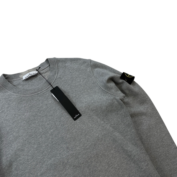 Stone Island 2021 Light Grey Crewneck Sweatshirt - Large