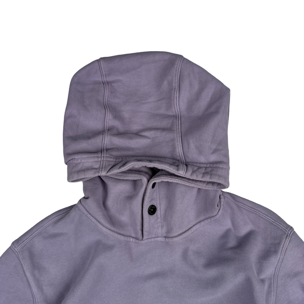Stone Island 2023 Purple Cotton Hoodie Jumper - Medium