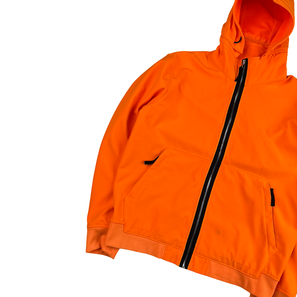 Stone Island 2019 Neon Orange Light Soft Shell R Jacket - Large