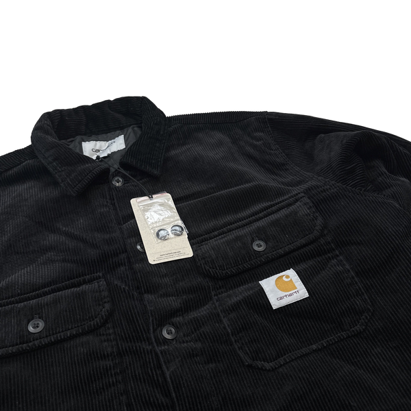 Carhartt WIP Black Thick Padded Corduroy Buttoned Overshirt - Small, Large, XL