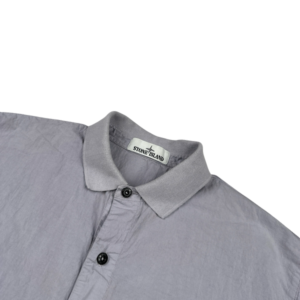Stone Island 2016 50 Fili Folded Print Reflective Spellout Polo Shirt - Medium