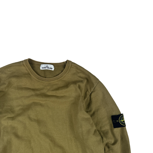 Stone Island 2017 Khaki Cotton Crewneck - Medium
